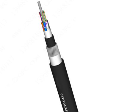 China GYTA33 G652D Outdoor Armored Fiber Optic Cable 48 Core Single Steel Wire for sale