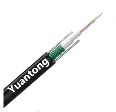 China Gyxtw Duct Fiber Optic Cable 8 Core Center Loose Tube Two Parallel Steel Wire for sale