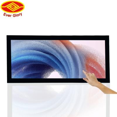 China 34 Inch Industrial Panel PC Touch Screen Anti Fingerprint 1920 X 1080 Pixel OEM for sale