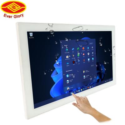 China 24 brillos resistentes 450cd/M2 de la pulgada de la pantalla táctil del resplandor industrial del ordenador altos en venta