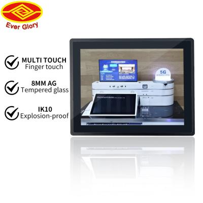 China 12.1 Inch LCD Touch Monitor With DVI-D Input Connectors 450 Cd/M2 Brightness for sale