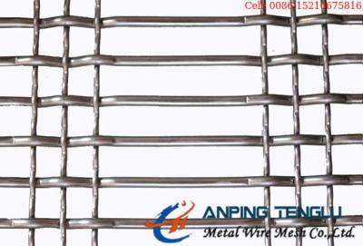 China 4mm SS306 Stainless Steel Crimped Wire Mesh Bright Silver for sale