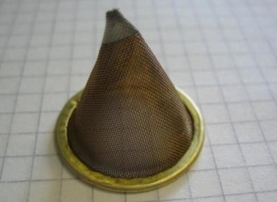 China Brass Conical Strainer SS304 Wire Mesh Filters With Flat Sharp Bottom for sale