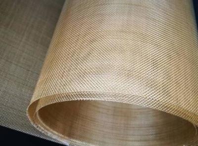 China Corrosion Resistance Metal Woven Wire Mesh Wear Resistance #65 Brass #70 Brass #80 Brass for sale