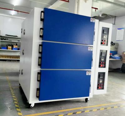 China Horno separado eléctrico combinado 3 cámaras del aire caliente del laboratorio del control de la estufa en venta