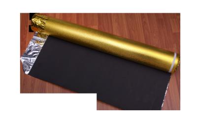 China 3mm EVA Foam Roll Underlay , Soundproof Flooring Underlay With Golden Film for sale