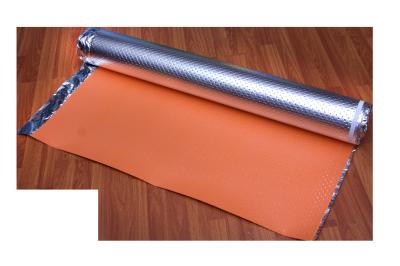 China moisture proof IXPE Underfloor Heating Underlay 33kg/m3 With Holes / Alumnium Foil for sale