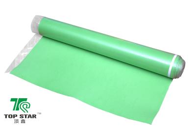 China Eco Friendly Green Laminate Floor Underlay 2mm 33kg/m3 Moisture Proofing With PE Film for sale