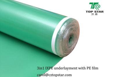 China IXPE Soundproof Vapor Barrier Underlayment For Laminate Flooring for sale