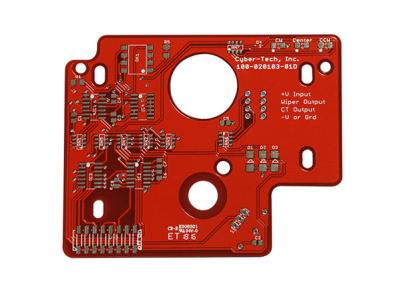 Chine Carte PCB à simple face rouge TS16949 4mil FR4 du tour rapide 280um HASL pour la LED à vendre