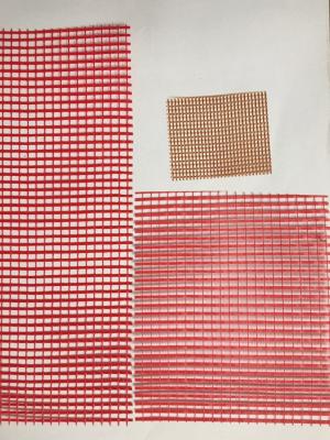 China Malha quadrada vermelha laminada da tela da fibra de vidro da matéria prima do transformador à venda
