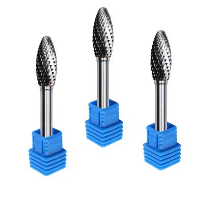 China Sf5 Carbide Rotary Burr Type Nail Drill Bit Rotary Files For Metal 1/4 Deburring Grinde for sale
