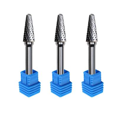 China Single Double Cut Tungsten Carbide Rotary Bits 3mm Wood Sphere Concave Cutter for sale