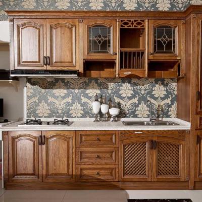 China Home Furniture Whole Set Modern E0 Solid Wood Kitchen Cabinets Base Units for sale