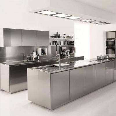 China Gabinetes de acero de la cocina modular moderna 304 armarios de cocina modulares en venta
