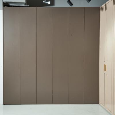 China E1 PVC Wardrobes Design Walk In Wardrobe Closet With Rotating Wooden Modern for sale