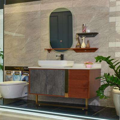 China Espelho simples da bacia de lavagem do ODM dos armários impermeáveis da vaidade do banheiro do hotel à venda