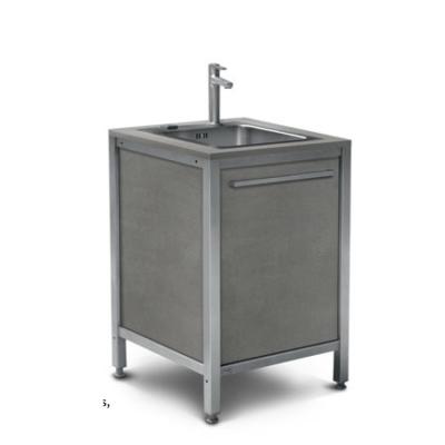China Moistureproof Aluminium 304SUS Modular Kitchen Cabinets With Wheels for sale