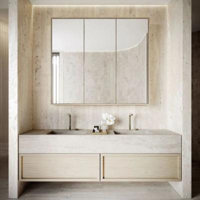 China Modern Stainless Steel Bathroom Vanity Cabinet Waterproof for sale