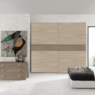 China Customized Furniture Bedroom Modern Sliding Door Wardrobes Anti Scratch for sale