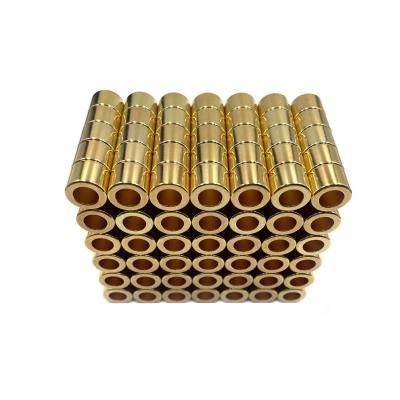 China Multi Polar Sintered Neodymium Magnet Radial Ring Magnet With Gold Coating for sale
