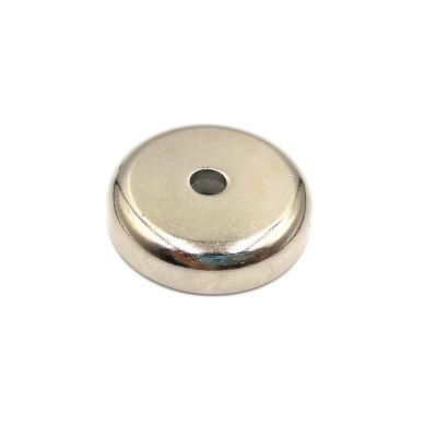 China Round Ferrite Pot Magnet A2 Steel Rare Earth Magnet With Screw for sale