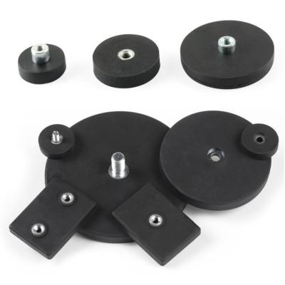 China Block Shaped Rubber Coated Magnet for sale