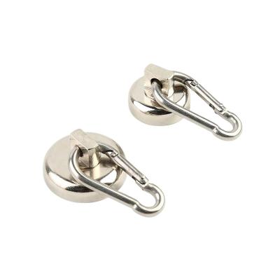China Round Neodymium Hook Magnet Industrial Magnetic Hooks With A2 Steel for sale