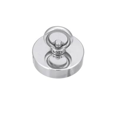 China Axial Powerful Fishing Magnets A2 Steel Single Side With Eyebolt for sale