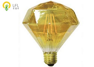 China 4W 2200K Flat Diamond Decorative LED Bulbs With Golden Glass D64*148mm for sale