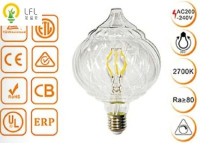 China Clear Glass Decorative Led Light Bulbs , Dimmable Tip Pumpkin LED Chandelier Bulbs for sale
