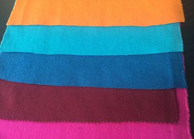 China Plain Style Merino Wool Fabric Melton Cloth Fabric For Suit , Orange Blue Red for sale