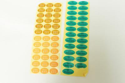 China Glanzend mat laminaat ovaal Afdrukbare stickers Qc Gesloten etiketten Rond Te koop