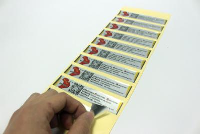 China Etiquetas de pegatinas metálicas de oro plateado resistentes a los rayos UV en venta