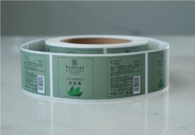 China Etiqueta de adhesivos fuertes para champú Embalaje de rollo a prueba de agua en venta