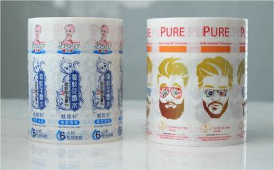 China Etiqueta adhesiva extraíble para botellas de cosméticos con impresión flexo en venta