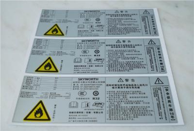 China Metallic Sticker Labels Temperature Resistant for sale