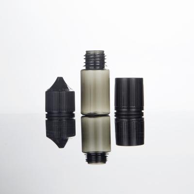 Chine Bouteille en plastique liquide chaude de la vente 10ml 20ml 30ml 50ml 60ml avec de compression noire de chapeau la bouteille en plastique vide et transparente à vendre
