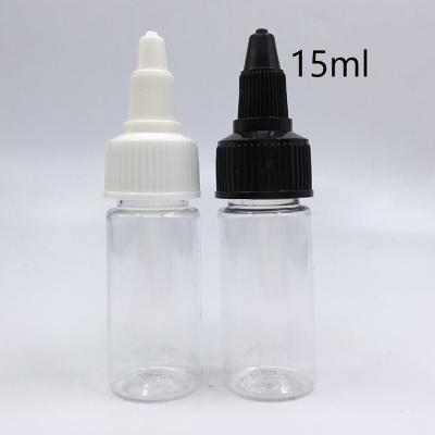 China 15ml Customized Label Panel Screw On Plastic Bottles For Branding for sale