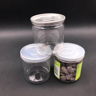 China 140ml Clear Cosmetic Body Scrub Container Empty Pet Plastic Jars With Plastic Lids for sale