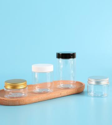 China Garrafa cosmética de plástico transparente para armazenamento de alimentos e cosméticos Impressão personalizada de logotipos à venda