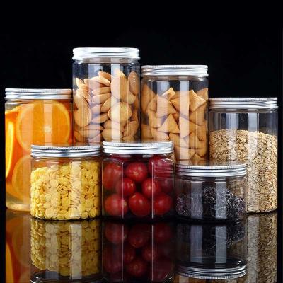 China Wholesale 250ml 300ml Food Grade Transparent Sealed PET Plastic Jars Empty Containers for sale