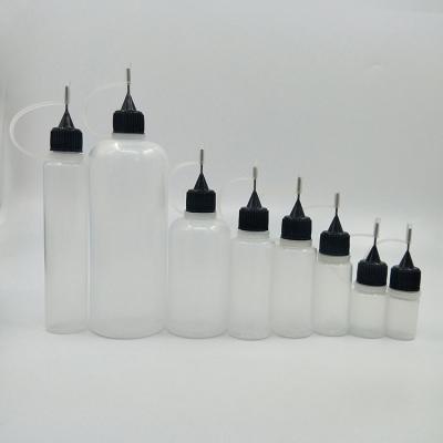 China Botellas de goteo con logotipo personalizado con tapa de tornillo Uso líquido Negro transparente Personalizar en venta