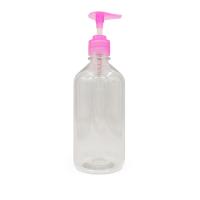 China Ronde cilindervormige PET-lotionfles met schroefpompkap en 24/410 hals afwerking Te koop