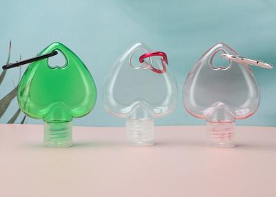 China PETG Plastic Hand Sanitizer Bottles 20mm Clear Keychain Bottles for sale