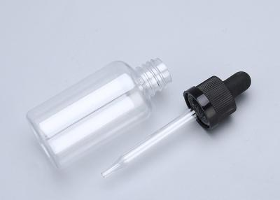 China Smooth Surface Plastic Dropper Bottles with Dropper Cap for Customized Labeling for sale