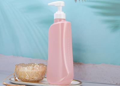 China Pearlescent Pink PET Pump Bottles 750ml Plastic Body Wash Bottles for sale