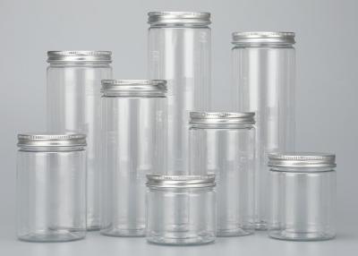 China 65mm Plastic Jar Containers Transparent PET Wide Mouth Jars ODM for sale