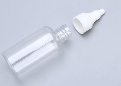 China Essential Oil 50ml 30ml Clear Plastic Dropper Bottles Screen Printing for sale