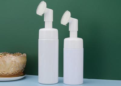 China 120ml 150ml Facial wash Foam Bottle With Silicone Brush for sale